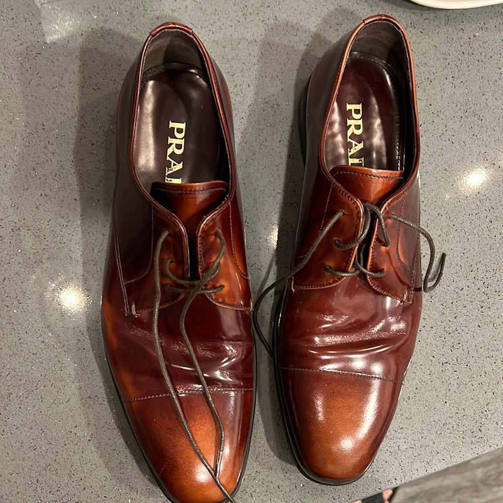 Prada men’s dress shoes sz 7 (8 US), Leather Oxford